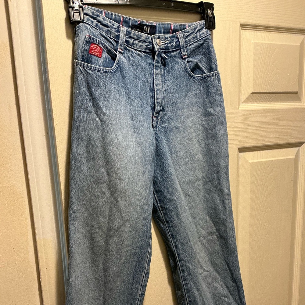 GAP Vintage Classic Blue Jeans with Red Accents